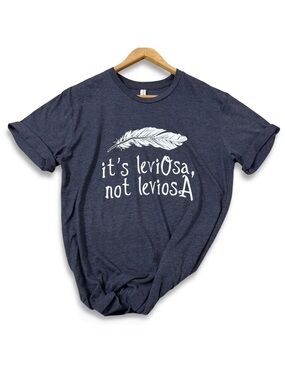 Outlash Leviosa Harry Potter T-Shirt It’s LeviOsa, Not LeviosA Graphic Tee Gray